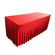 Reador Retailer Amazon activities party city supplies red ruffled wedding table skirts factory table skirting